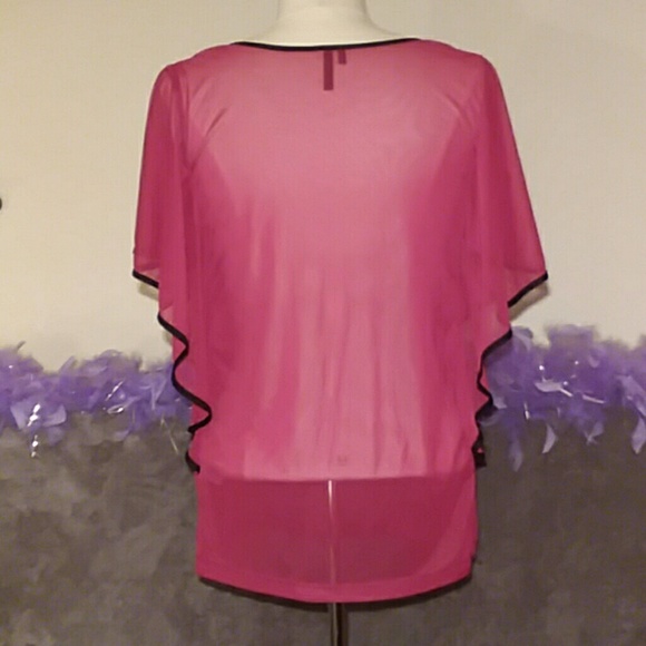 Burgundy & Black Top by Maurices - Picture 2 of 3